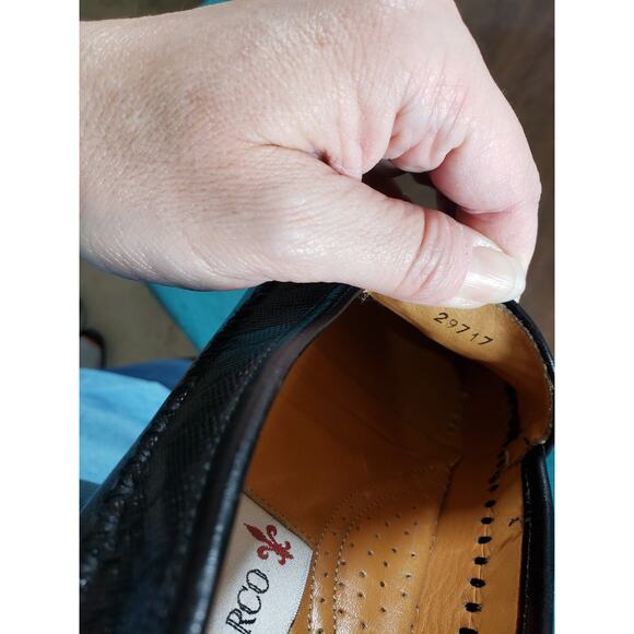 Paolo De Marco Loafers Sz 9 Mens Black Slip On Leather Genuine Lizard Spain main image 15